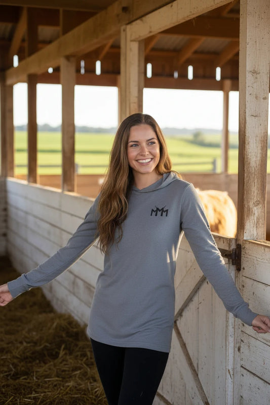 The "Pasture Run" Hooded Long-Sleeve